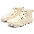 HOBIBEAR Mid-Top Barefoot Shoes Unisex Wide Toe Box Canvas Sneakes Zero Drop Lace Up Outdoor Walking Shoes.