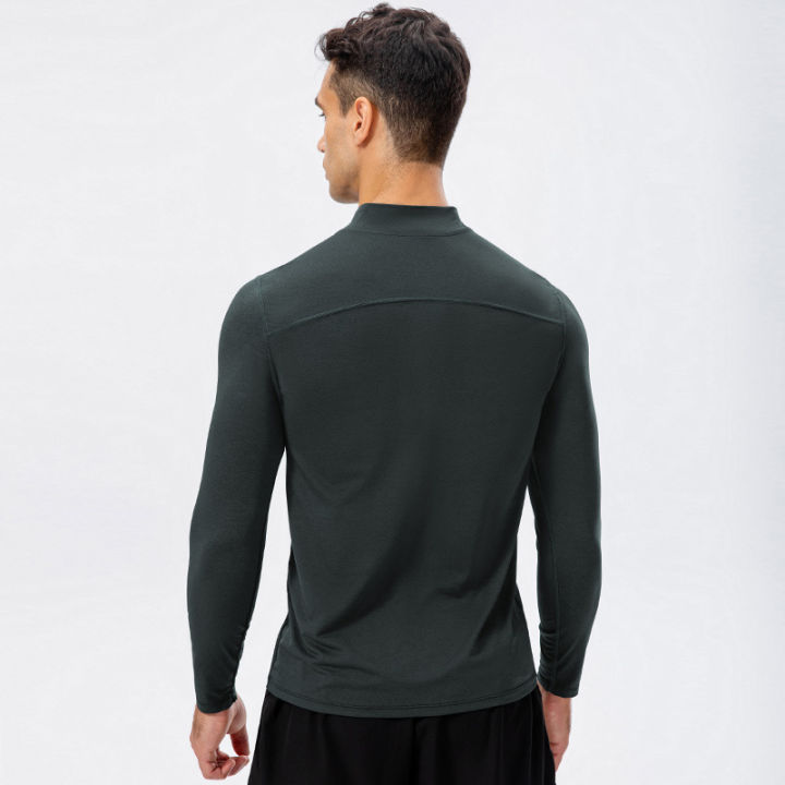 Men's%20Autumn%20Fitness%20Long-Sleeved%20Quick-Dry%20Running%20Tops%20Half-Zipper%20Slim-Fit%20Training%20Sweatshirt%20Baselayer%20Undershirts%20-%20Image%202