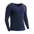 Men's seamless thermal underwear, single - piece, fleece - lined and thickened. Long - sleeved undershirt for autumn and winter,. 