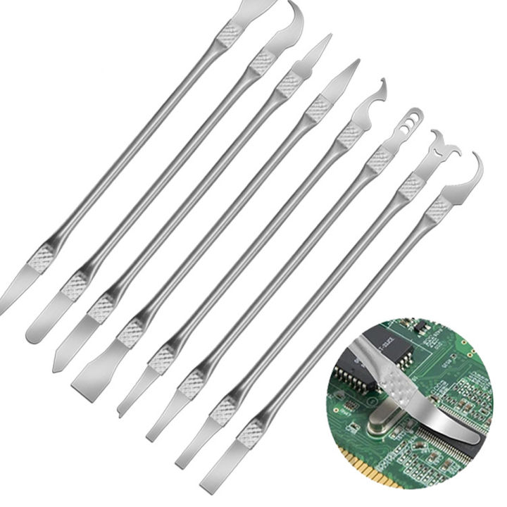 8pcs/pack CPU IC Glue Remover Phone Repair Tool Chip Repair Thin Blades Repair Hand Tool for Mobile Phone Computer Watch