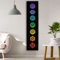 Rainbow Chakras Tapestry Buddhism Yoga Cosmic Energy Centers meditation Tapestries black Wall Hanging Bedroom Drom Home Decor. 