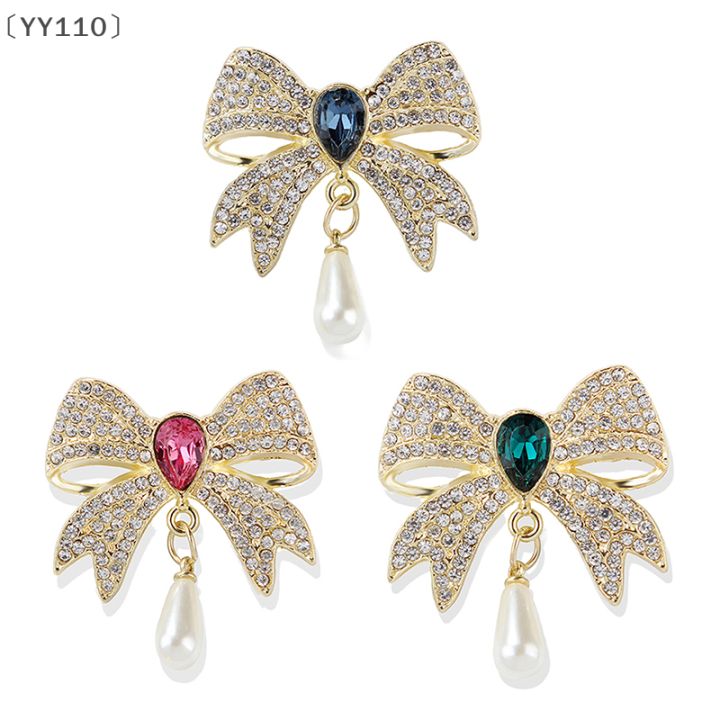 %E3%80%94YY110%E3%80%95Vintage%20Light%20Luxury%20Rhinestone%20Bow%20Brooches%20Women%20Clothing%20Coat%20Jewelry%20Accessries%20Gifts%20-%20Image%204