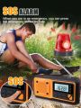 Multifunction Emergency Crank charging power station Radio FM/AM/SW/ Portable Radio with power bank, camping ,reading lamp. 