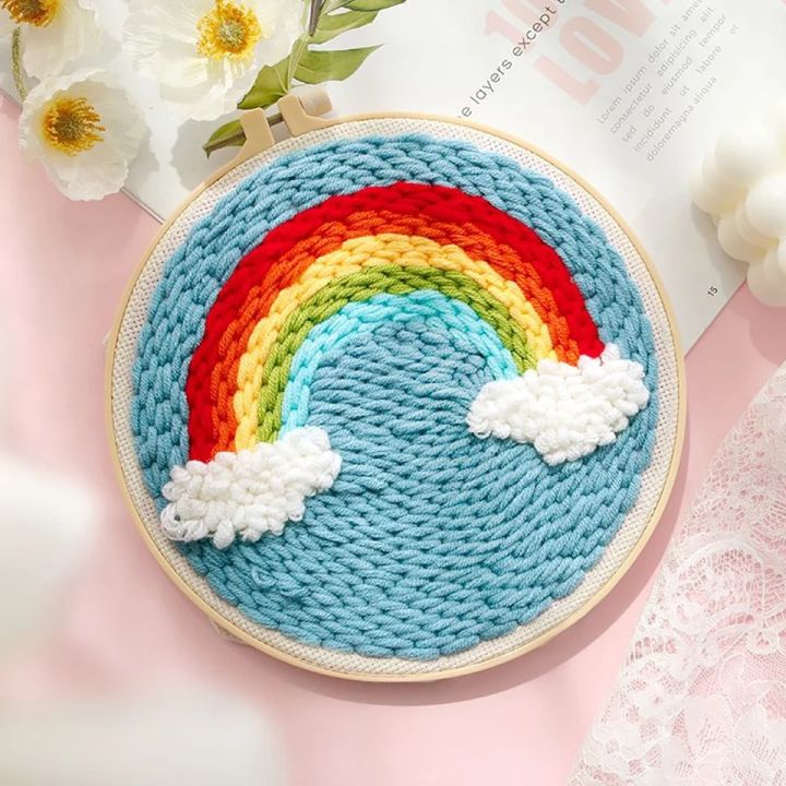 Embroidery%20Diy%20Punch%20Needle%20Starter%20Kits%20For%20Beginner%20Adults%20Handicrafts%20Yarn%20Painting%20For%20Home%20Decors%20Rainbow%20-%20Image%206