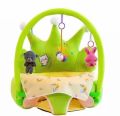 New Style Baby sofa support seat cover with hanging toys ,  Plush baby feeding chair cartoon safety seat learning. 