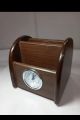 Table Clock Phone Pen Holder Stand for Office Desk Wooden Pen Stand Table Phone Holder Pen Stand Custom Branding Office Table. 