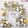 Latest blue 69 pcs Theme set with pump Birthday Decoration more combinations Items for Boys and girls .1 banner.1 arch tape.1 glue and balloons| Decorations for Husband | Blue and Silver Balloons for Birthday Decorations for Boys. 