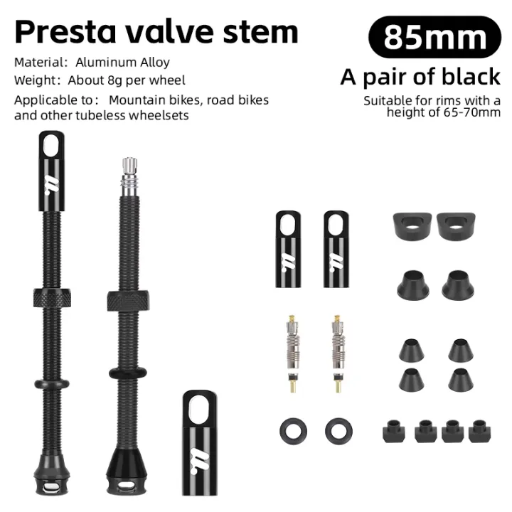 WEST%20BIKING%202PCS%20Bicycle%20Tubeless%20Tire%20Presta%20Valve%20MTB%20Road%20Bike%20Aluminum%20Alloy%2040mm%20to%2085mm%20Stems%20with%20Valve%20Core%20Removal%20Tool%20-%20Image%207