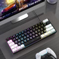 MageGee TS91 60% Compact Wired Keyboard 61 Keys RGB Backlight Small Portable Office Computer Membrane Keyboard For Windows PC. 