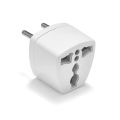 2pcs Europe Plug to Universal Adapter 3 Pin To 2 Pins Round Pins Travel Converter Shoe Adapter 13a heavy duty Europe Plug Switch Travel Converter Shoe Adapter 13A Charger Plug. 