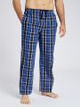 Men's Pajama Pants Autumn New Checked Cotton Thin Soft Comfortable Elastic Waistband with Pockets Home Lounge Pants.