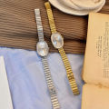 1pc New Fashionable Women's Watch With Gold Bracelet, Vintage & Luxury Ins Style, Elegant & Versatile Quartz Watch ladies watch. 