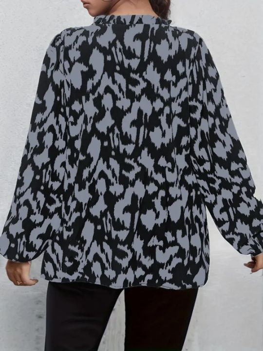 Plus%20Size%201XL-5XL%20New%20Women's%20Shirt%20Pattern%20Printed%20V-neck%20Top%20Long%20Sleeved%20Shirt%20Comfortable%20and%20Breathable%20-%20Image%204