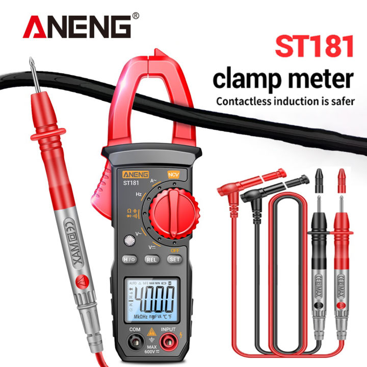 ANENG ST181 Digital Professional Clamp Meter DC/AC Voltage Meter Amp Hz