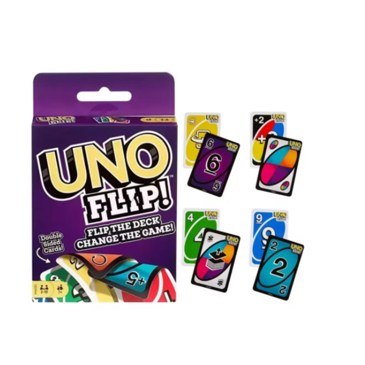 UNO FLIP! SHOWEM NO MERCY WILD! DOS DARE! Family Funny Entertainment Board Game Fun Playing Cards Box Card Game Christmas Gifts