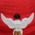 Kids Adult Party Swallow White Angel Feather Wings Halo Magic Wands Cosplay Elastic Straps Wedding Halloween Birthday Props.