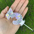 2025 New 0-9 Digits DIY Birthday Candles Butterfly Flowers Children's Birthday Girls Number Cake Decorations Candle Room Decor. 