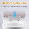 2-Piece Heavy-Duty Toilet Seat Bolt Set with Quick-Release Mechanism - Easy to Install, Compatible with Standard Toilet Seats, No Tools Required.