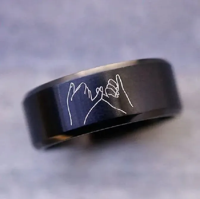 Pinky Promise Ring for Couples – Romantic Matching Promise Rings ...