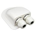 Double Wire Entry Gland Box Solar Panel Roof Wire Entry Gland Box Cable Motorhome White Double Hole RV Yacht Car Accessories New.
