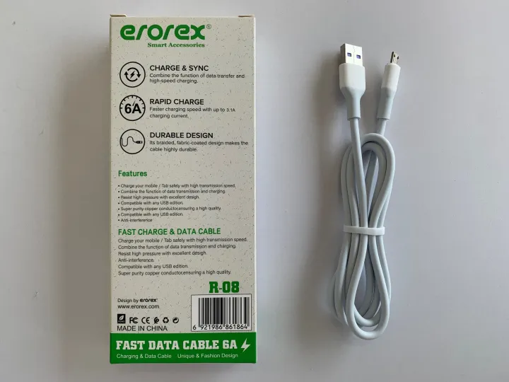 Erorex%20Android%20Micro%20USB%20Data%20Cable/Charging%20Cable%206A%20Fast%20Charging%20-%20Image%202