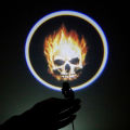 Motorcycle RGB Lights Decorative LED Taillights Ghost Rider Flaming Skull 3D Logo Laser Projector Fog Lamp Day Running DIY. 