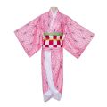Kamado Nezuko Anime Cosplay Costume, Kimono, Kimetsu No Yaiba, Perruque, Uniforme, Hallween, Femmes, Enfants. 