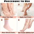2-Pack Ultra-Soft Silicone Moisturizing Foot Masks for Dry, Cracked Feet - Pair with Moisturizer for Exfoliating Foot Care freshfeet. 