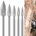 Wood Carving Drill Bits Set for Dremel Rotary Tool 5Pcs Engraving Drill Accessories Bit Wood Crafts Grinding Woodworking Tool. 