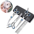 New Safty Pet Grooming Scissors Round Head Professional Stainless Steel Dog Hair Scissors Pet Shears Animal Cutting Portable Set. 