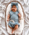 2Pcs Infant Baby Girl Clothes Set Cotton Ruffle Newborn Girl Romper Tops + Bloomer Baby Outfits Spring Summer Baby Girl Clothing. 