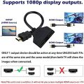 HDMI Splitter Adapter Cable 1 Male To Dual HDMI 2 Way Female 4K 3D Y Splitter Cable for Laptop TV Monitor 1080P 1 in 2 Out LED. 