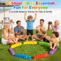 6PCS Anti-slip Wavy Pattern Balance Training Beam, Indoor & Outdoor Kids Gymnastics Fitness Toy, Balance Coordination Strength.