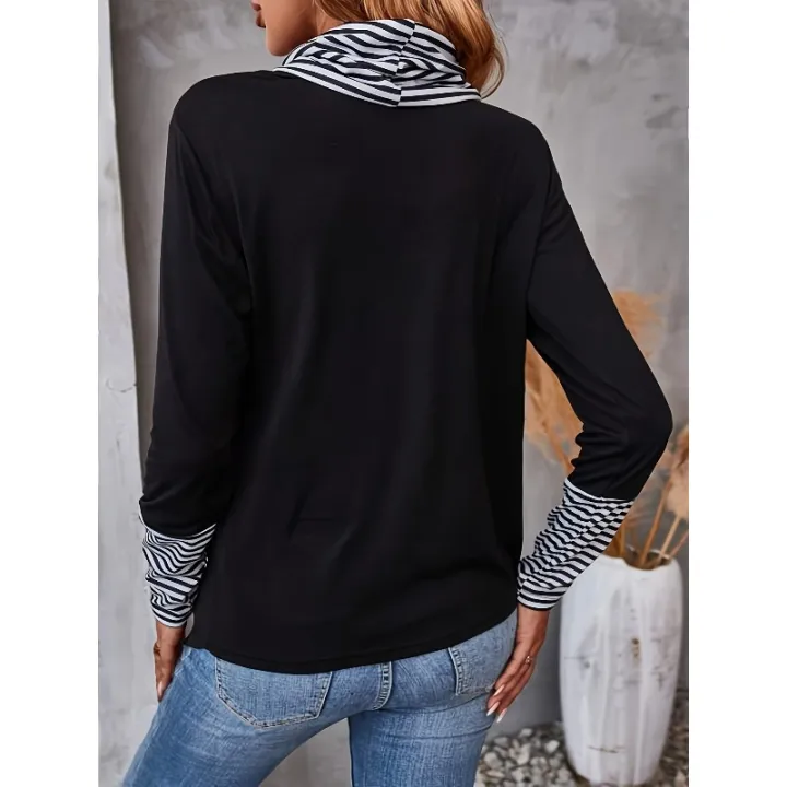 Plus%20Size%201XL-5XL%20Woman's%20Tshirts%20Turtleneck%20Long%20Sleeve%20Color%20Matching%20Knitting%20Fashion%20Woman's%20top%20t-shirt%20-%20Image%205
