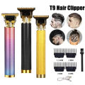 Vintage T9 Hair Trimmer Rechargeable Hair Cutting Machine Men Trimmer Shaver Body Hair Clipper Beard Shaving-Plastic Handle. 