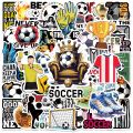 50Pcs Football Stickers Soccer Balls DIY Stickers Skateboard Motorcycle Suitcase Decor Phone Laptop Decals.
