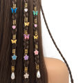 20Pcs Butterfly Braid Clips Crystal Dreadlock Hair Accessories Colorful Butterflies Pendant Charms Pearl Shiny Hair Jewelry. 