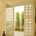 Pack of 20 Aesthetic 3D Heart Mirror Wall Stickers – Minimalist Acrylic Wall Art for Bedroom, Living Room & Home Decor. 