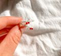 pack of 2 Seed bead ring, cherry ring, beaded cherry ring, beads ring, seed beaded cherry ring, summer ring, trendy ring customize. 