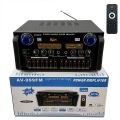 AV-999FM Bluetooth Stereo Amplifier 12V/220V 4CH With Mixer Equalizer HIFI Audio Amplifier FM Radio Car/Home Karaoke Player. 