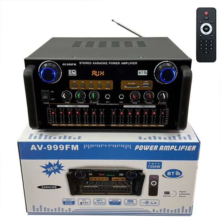 AV-999FM%20Bluetooth%20Stereo%20Amplifier%2012V/220V%204CH%20With%20Mixer%20Equalizer%20HIFI%20Audio%20Amplifier%20FM%20Radio%20Car/Home%20Karaoke%20Player%20-%20Image%202