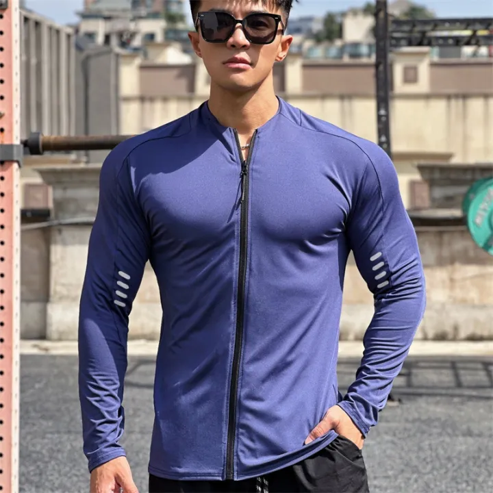 spring%20autumn%20Jacket%20Men%20Fitness%20Sportswear%20Gym%20Training%20long%20sleeve%20Sweatshirt%20Jogging%20Male%20coat%20Cardigan%20zipper%20running%20Jacket%20-%20Image%203