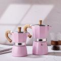 Italian quality aluminum Moka pot coffee (wood grain plastic handle) mocha pot coffee mocha pot. 