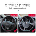 38cm 15inch Real cowhide Genuine Leather Car Steering Wheel Braid Cover Hand-stitched Soft Non-slip Auto Interior car products.