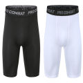 Men Compression Base Layer Running Tight Shorts Sport 3/4 Cropped Pant Leggings Gym Basketball Fitness Exercise Cycling Trousers. 