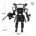 NEW MOC Skibidi Toilet Building TV Man Titan Model TV Woman Building Blocks for Children  Birthday . 