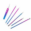 6pcs Acne Needles Colorful Stainless Steel Acne Needles Double Ring Blackhead & Acne Pimple Popper Remove Whiteheads Acne. 