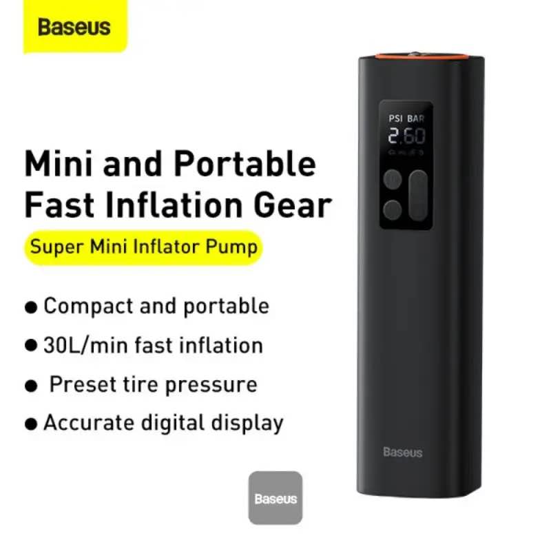 Baseus Mini Car Air Compressor 12V 150PSI Portable Car Tire Inflator Smart Digital Inflatable Pump For Car Bicycle Boat Air Pump