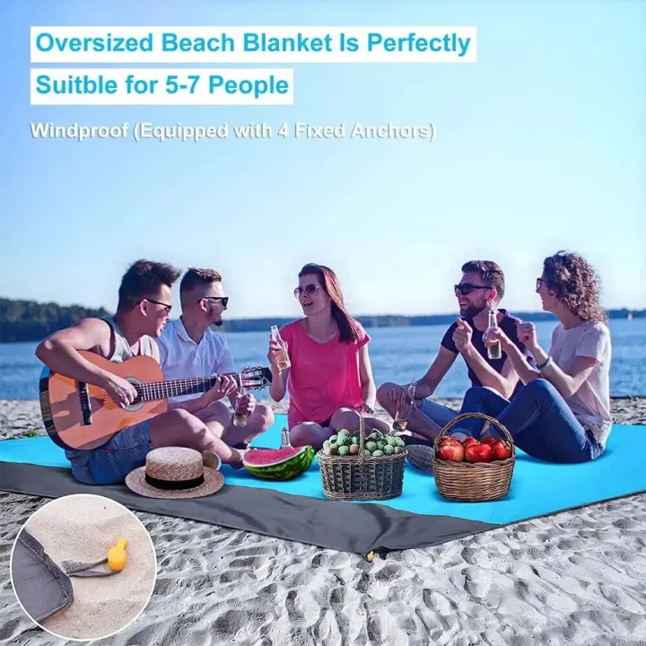 Beach%20Blanket%20Sandproof%20200%20X%20140cm%20Waterproof%20Beach%20Mat%20Lightweight%20Picnic%20Blanket%20for%20Travel%20Hiking%20Sports%20-%20Image%204