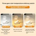 Mini Clip Book Lamp LED Table Lamp Eye Protection 3 Colors Battery Powered USB Night Light Portable Bedside Student Reading Lamp. 